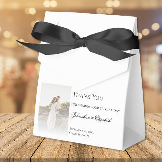 Modern Photo and Overlay Wedding Favour Box