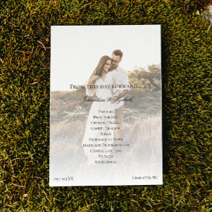 Modern Photo and Overlay Wedding Program