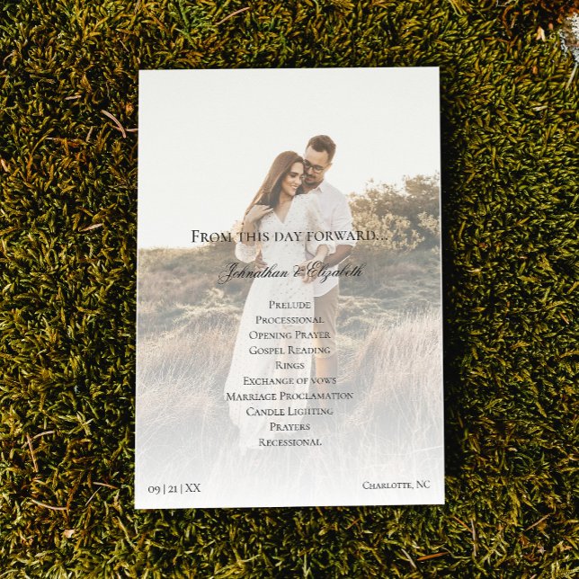 Modern Photo and Overlay Wedding Program (Creator Uploaded)