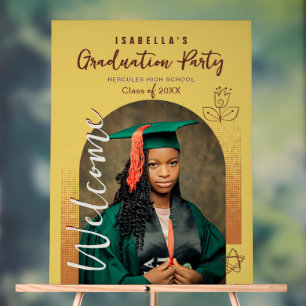 Modern Photo Arch Graduation Welcome Sign