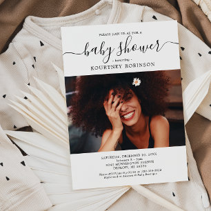 Modern Photo Baby Shower Invitation
