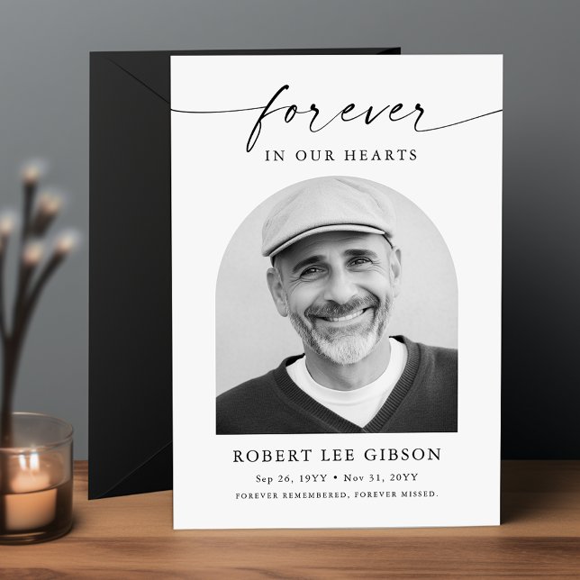 Modern Photo Bereavement Sympathy Funeral Memorial Thank You Card (Creator Uploaded)