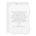 Modern Photo Bereavement Sympathy Funeral Memorial