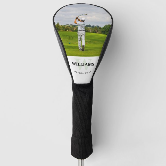 Modern Photo Best Dad By Par Golf Head Cover (Front)