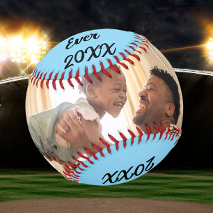 Modern Photo Best Dad Ever Personalise Baseball