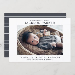 Modern Photo Birth Announcement
