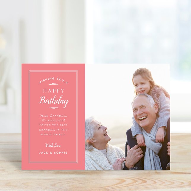 Modern Photo Birthday Card for Grandma (Creator Uploaded)