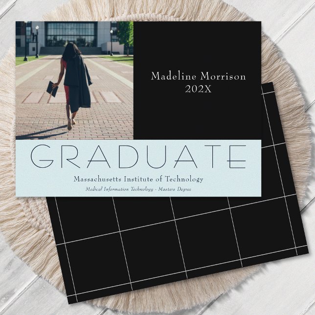 Modern Photo Black Aqua Announcement (Creator Uploaded)