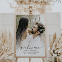 Modern Photo Black Calligraphy White gradient