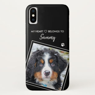 Modern Photo Black Pet Dog iPhone X Case