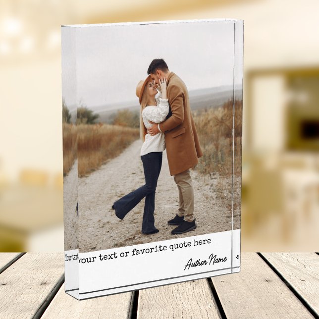 Modern Photo Block Custom Gift for Newlyweds (Creator Uploaded)