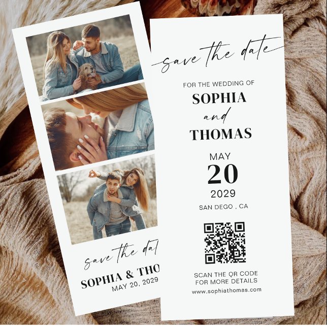 Modern Photo Booth Bookmark Wedding  Save The Date (Creator Uploaded)