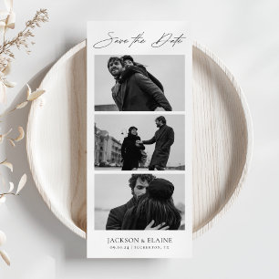 Modern Photo Booth Minimal Photo Strip Save The Date