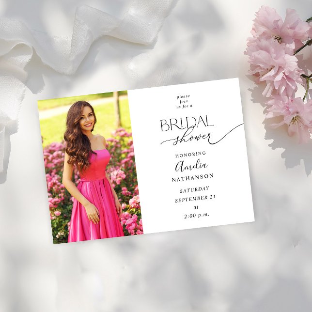 Modern Photo Bridal Shower Invitation (Creator Uploaded)