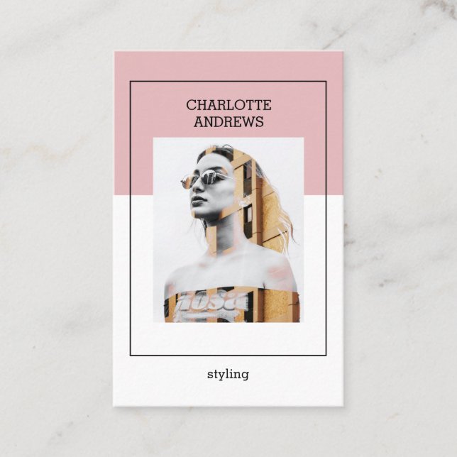 Modern Photo Business Card (Front)