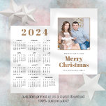 Modern Photo Calendar 2024 Merry Christmas Holiday Card<br><div class="desc">Modern Photo Calendar 2024 Merry Christmas Card. Available digitally or printed.  Simply replace the sample image with your own favourite and personalise the text as required. A handy 2024 calendar is on the reverse as a keepsake for your recipients.</div>