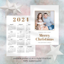 Modern Photo Calendar 2024 Merry Christmas