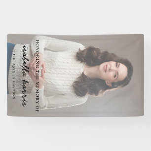 Modern Photo Celebration of Life Design Banner