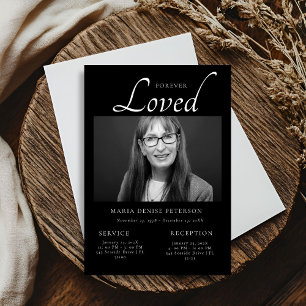 Modern Photo Celebration of Life Funeral Service Invitation