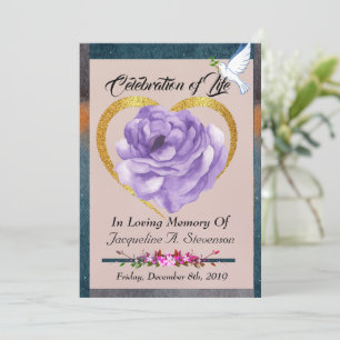 Modern Photo Celebration of Life Order of Service  Program