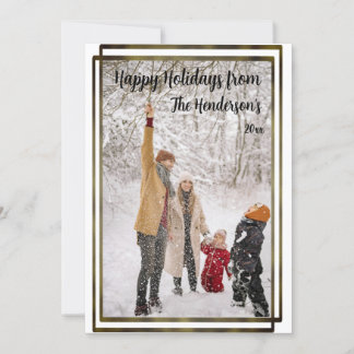 Modern Photo Chrismas Holiday Card