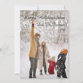 Modern Photo Chrismas Holiday Card