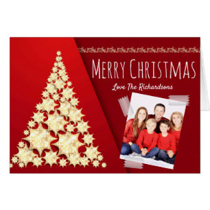Modern PHOTO Christmas Card Personalised