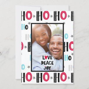 Modern Photo Christmas Card -Scandinavian Doodles