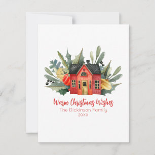 Modern Photo Christmas New Home  Card