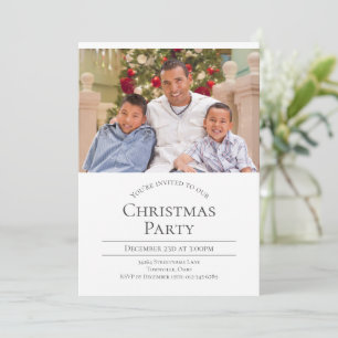 Modern Photo Christmas Party Invitation