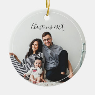 Modern Photo Christmas Tree Ceramic Decoration