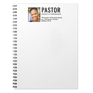 Modern Photo Church Pastor Notebook