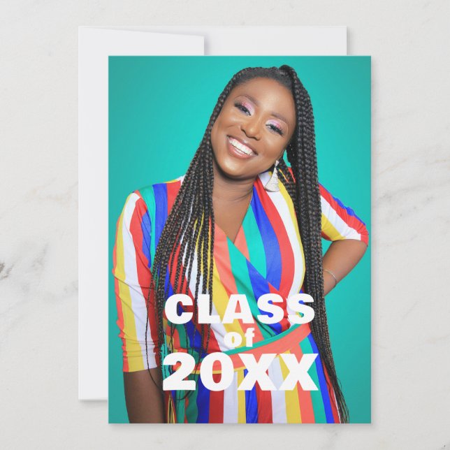 Modern Photo Class 20XX Graduation Announcement (Front)