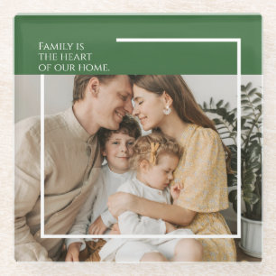 Modern Photo Coaster with Custom Message