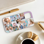 Modern Photo Collage 11 Picture Lilac Sideways iPhone 12 Pro Case<br><div class="desc">Upload your 11 of your favourite photos and create your own personalised phone case. This cool modern design is displayed sideways and has a lilac background (editable) with a photo collage template which automatically displays your pictures in square and portrait formats. Designed for iphone 12 Pro but will fit many...</div>