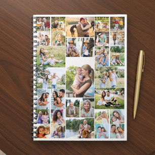 Modern Photo Collage 31 Picture Family Notebook