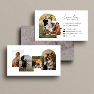 Modern Photo Collage 6 Arch Photos Photographer Business Card