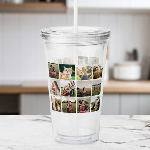 Modern Photo Collage Acrylic Tumbler
