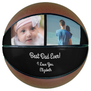 Modern Photo Collage Best Dad Ever Father's Day Basketball