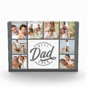 Modern Photo Collage Best Dad Ever Photo Block
