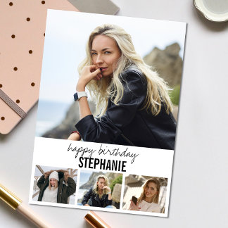 Modern Photo | Collage Birthday Greeting Card