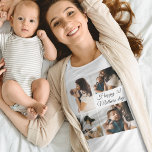 Modern Photo collage | Black And White Mothers Day T-Shirt<br><div class="desc">Send your mom this modern photo mothers day tshirt,  featuring a greeting 'HAPPY MOTHERS DAY' and your favorite 4 photograph. All text font styles,  size and colors can be changed by clicking on the customize further link after personalizing.</div>