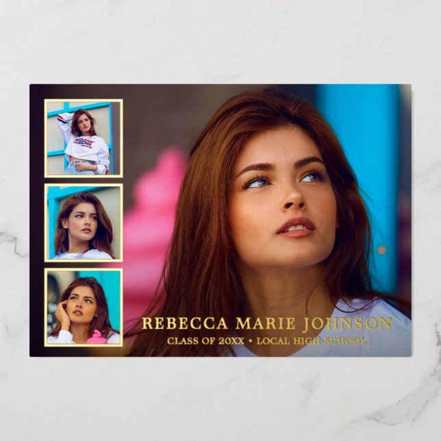 Modern Photo Collage Elegant Graduation (Front)