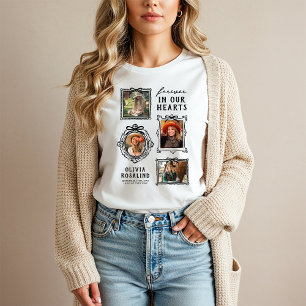 Modern Photo Collage Funeral Memorial T-Shirt