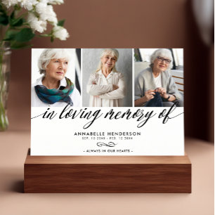 Modern Photo Collage Funeral Thank You Card