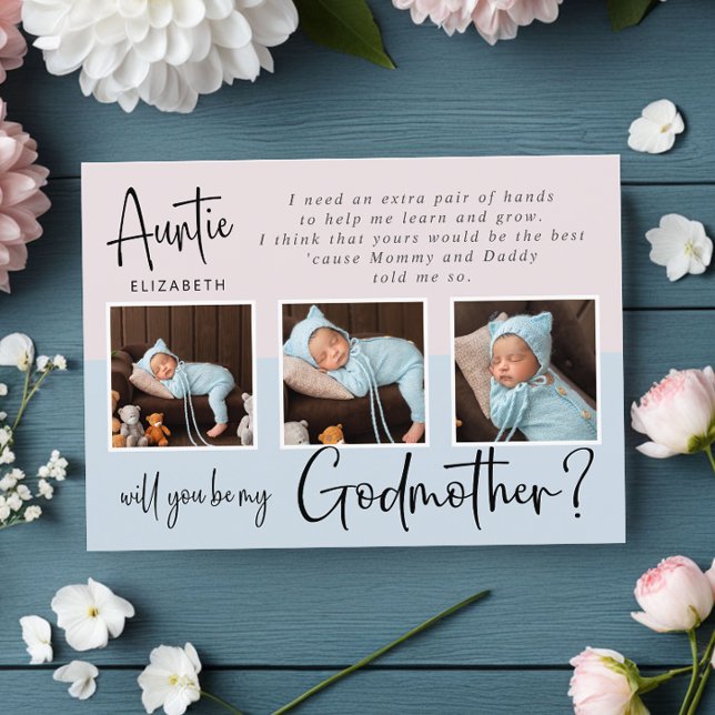 Modern Photo Collage Godmother Proposal  (Creator Uploaded)