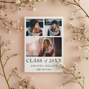 Modern Photo Collage Graduation Party Invitation