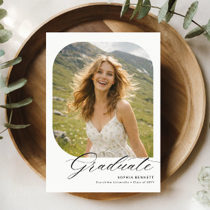 Modern Photo Collage Graduation Party Invitation Postcard