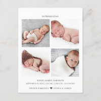 Modern Photo Collage Grid Birth