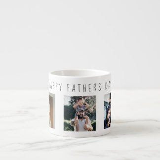 Modern Photo Collage & Happy Fathers Day  Espresso Cup